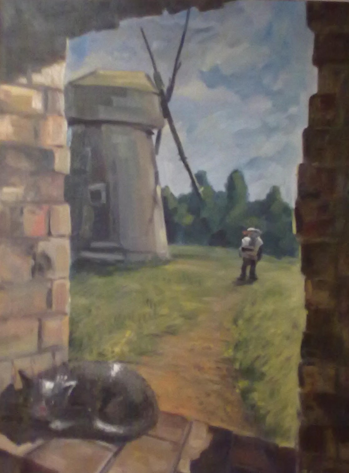 'Atokvėpis' 35cm x 45cm Akrilas, lakas, drobė (1992)