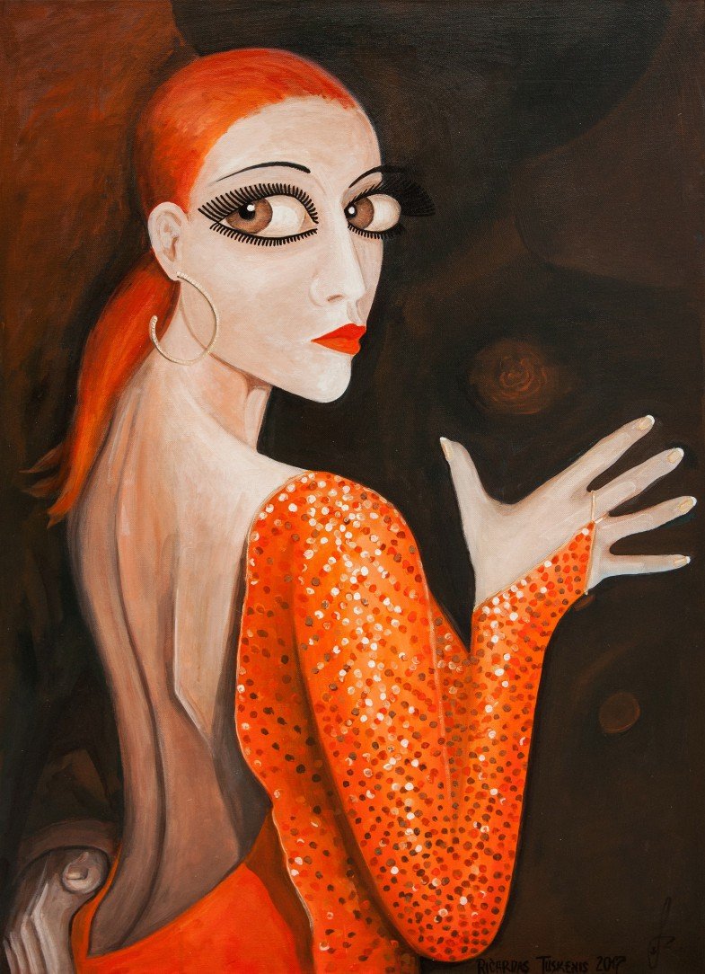 'Milanguera vasarą' 70cm x 100cm Akrilas, lakas, drobė (2017)