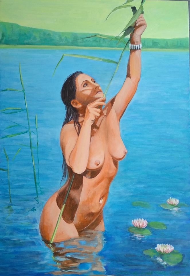 'Laiptai į dangų' 70cm x 100cm Akrilas, drobė (2018) privati kolekcija