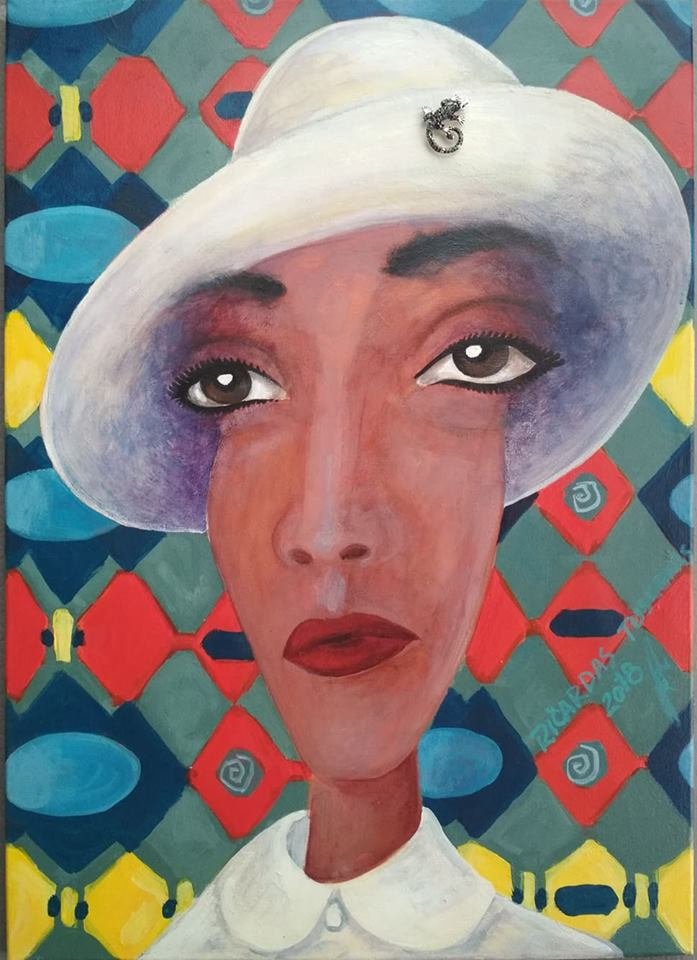 'Whitney Houston' 50cm x 70cm Akrilas, drobė (2018)